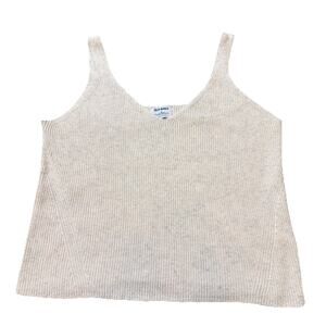 Old Navy Tank Top Womens XL Knit Ribbed Cottagecore Recycled Cotton Wool Blend